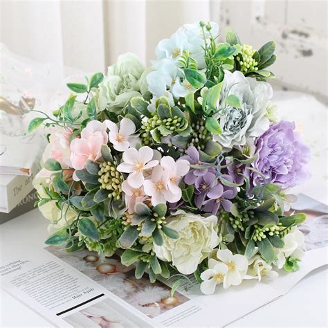 Bouquet De Fleurs D Hortensia Cam Lia Simulation Haut De Gamme Grand