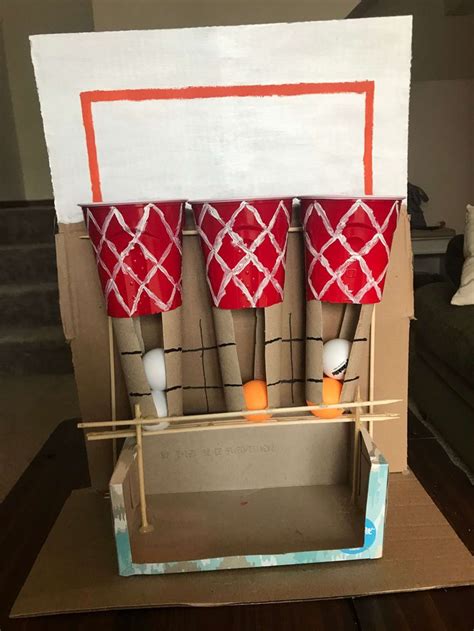 Diy Cardboard Basketball Arcade Game Diy Crafts Games Diy Games