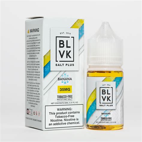 BLVK Salt Plus Banana Ice 30ml 50 50 VG PG 35mg 50mg