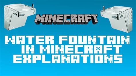 Minecraft Drinking Fountain And Tutorial Youtube