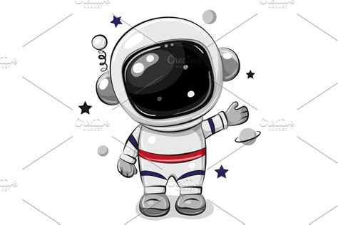 Cartoon astronaut isolated on a | Cute backgrounds, Cartoon, Poster ...