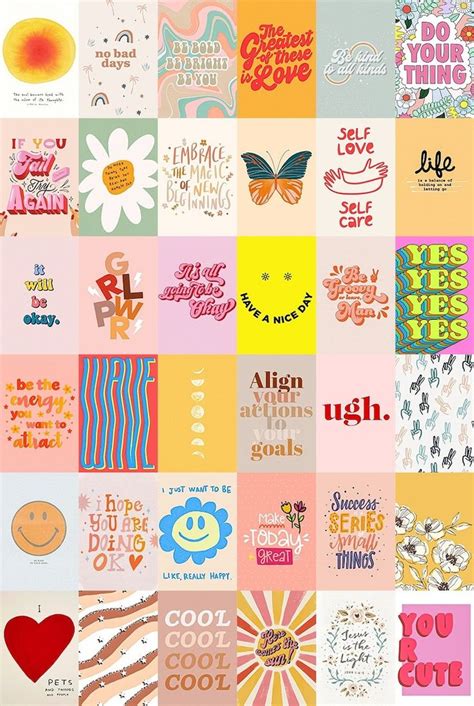 A Collage Of Different Types Of Stickers With Words And Pictures On