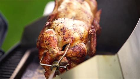 Rotisserie For Weber Q3200 Roasted Chicken Nordic Flames Youtube