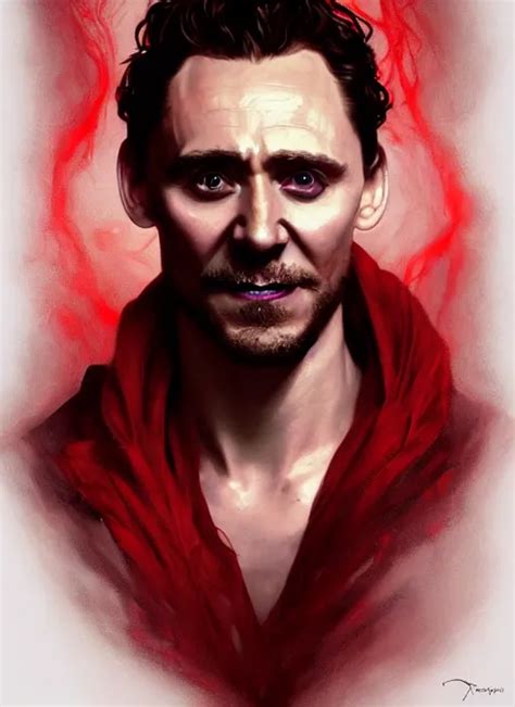 Portrait Of Tom Hiddleston As A Sultry Vampire Lord Stable Diffusion