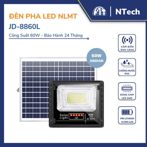 Solar light JD 8860L Đèn năng lượng mặt trời 60W Cao cấp