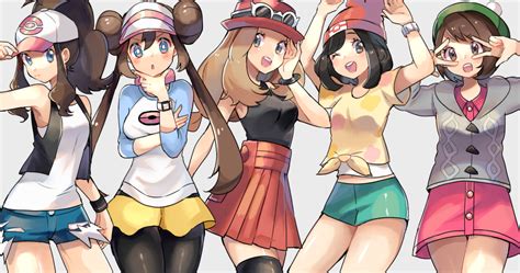 Rosa Hilda Gloria Selene And Serena Pokemon And 7 More Drawn By