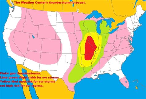 The Weather Center Severe Thunderstorm Outlook Maps