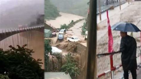 暴雨袭击四川古蔺道路成河多地塌方泥石流洪水从桥面倾泻而下 腾讯视频