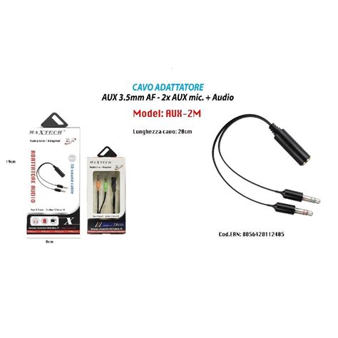 Adattatore Sdoppiatore Audio Stereo Maschio Jack Mm Jack