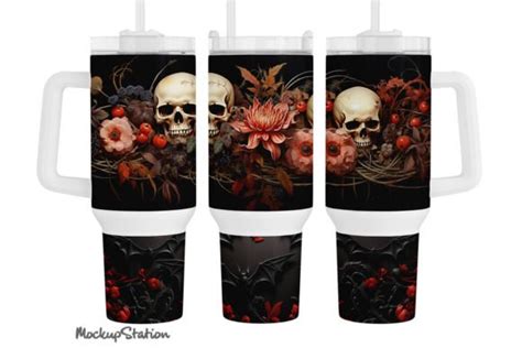 Halloween 40 Oz Quencher Tumbler Wrap Graphic By Mockup Station