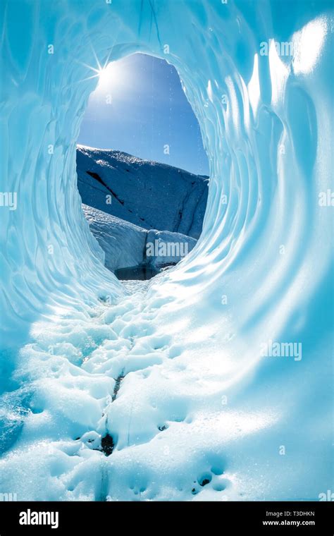 In The Alaskan Backountry On The Matanuska Glacier The Sun Shines In