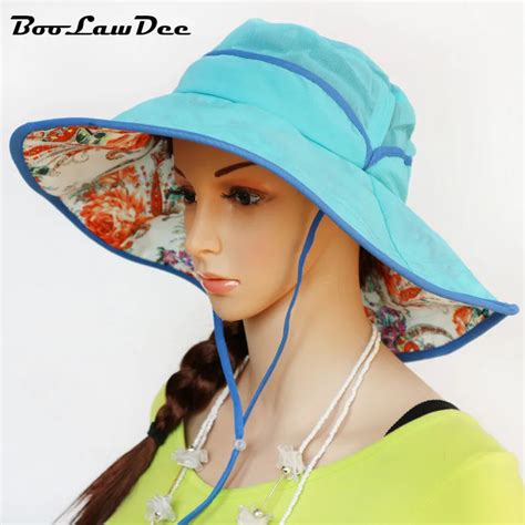 Boolawdee Sunscreen Women Large Brimmed Hat Anti Uv Sun Hat Print