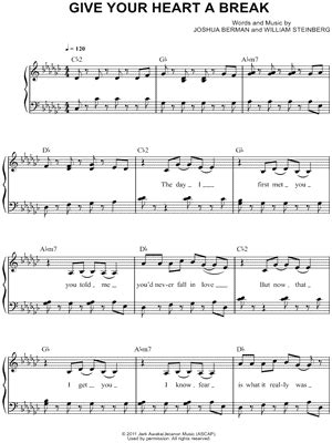 "Give Your Heart a Break" Sheet Music - 8 Arrangements Available ...