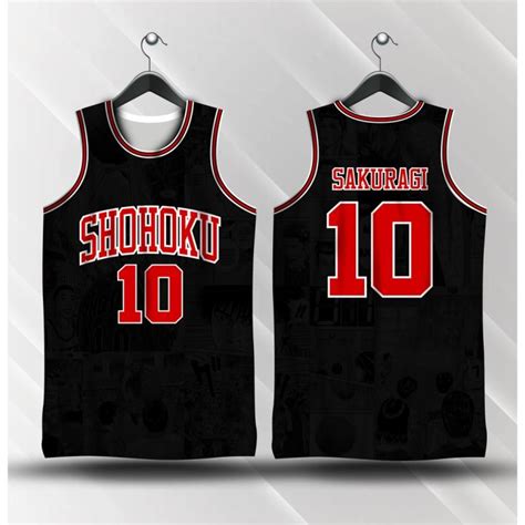 Hanamichi Sakuragi Jersey Red Black White Slam Dunk Shohoku