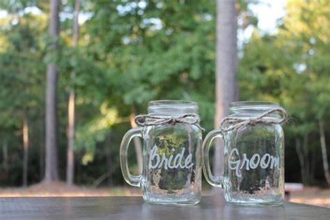 Mason Jars Mugs Wedding Bridal Party Mason Jars Mugs Mason