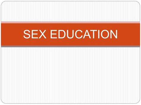 Sex Education In Schools