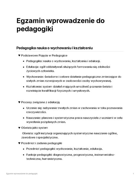 Egzamin Wprowadzenie Do Pedagogiki Egzamin Wprowadzenie Do Pedagogiki