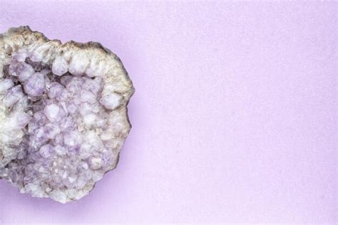 Premium Photo Natural Violet Amethyst Druse Geode Mineral Crystal