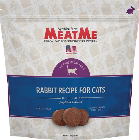 Meatme Rabbit Recipe Raw Frozen Cat Food Lb Bag Chewy