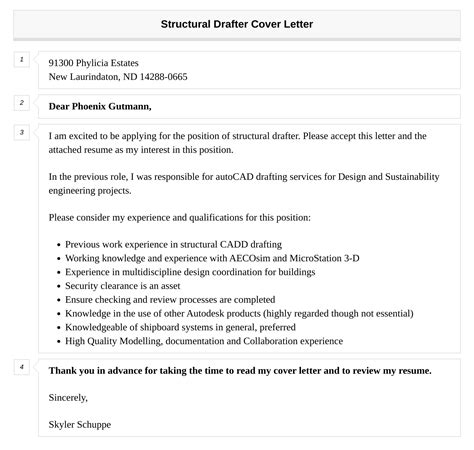 Structural Drafter Cover Letter Velvet Jobs