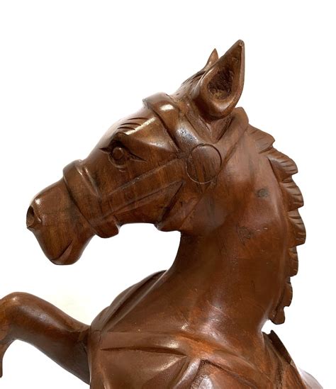 Rosewood Horse Hand Carved Horse Wooden Horse Sculpture Etsy