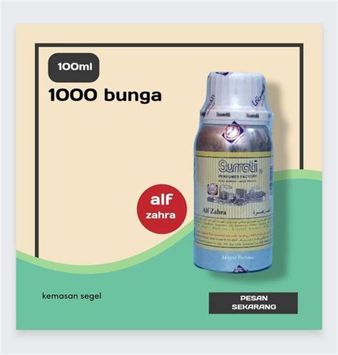 Jual Biang Parfum ALF ZAHRA 1000 BUNGA SERIBU BUNGA 100ml By