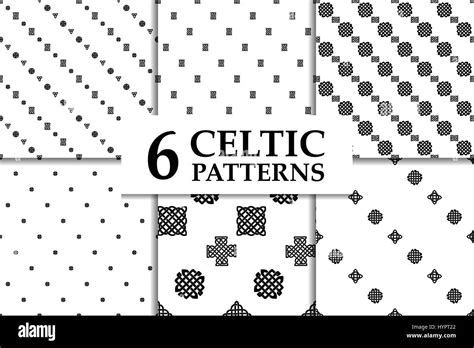 Celtic Knot Seamless Pattern Set Stock Vector Image And Art Alamy