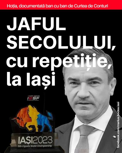 Senatorul USR Marius Bodea Un nou jaf al secolului la Primăria Iași