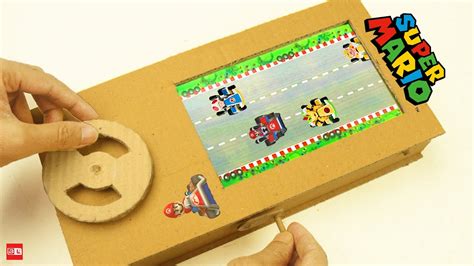 How To Make Super Mario Kart Cardboard Game｜diy Car Racing Game From Cardboard Youtube