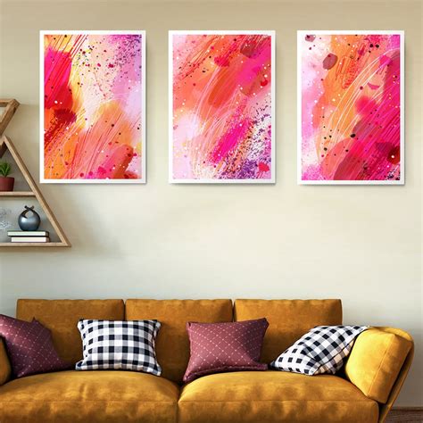 Set 3 Tablouri Picturi Abstracte Tablouri Canvas Personalizate