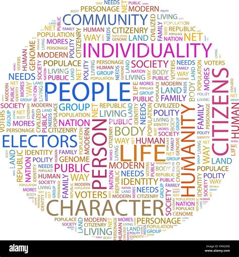 People Word Cloud Concept Illustration Wordcloud Collage Stock Vector