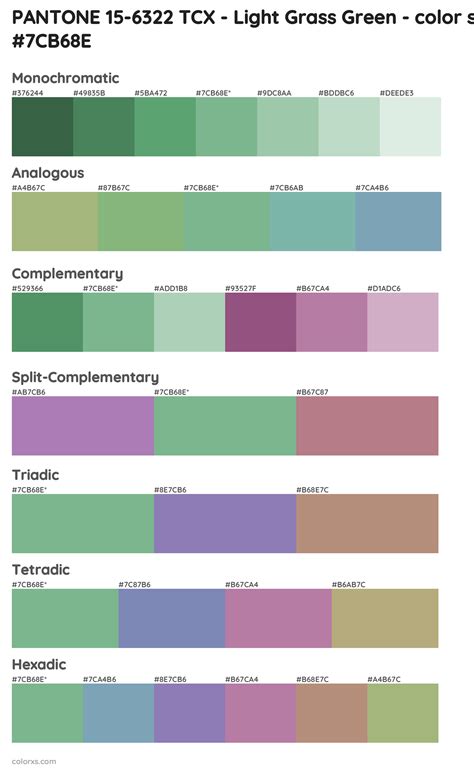 Pantone 15 6322 Tcx Light Grass Green Color Palettes