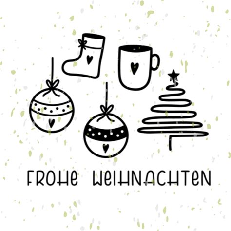 Weihnachtssticker Frohe Weihnachten Plotterdatei