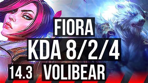 Fiora Vs Volibear Top Winrate Kr Master Youtube