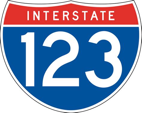 Interstate 123 Sign Board Vector Vector Download