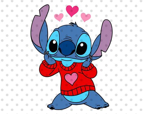 Stitch In Love Svg Stitch Cupid Svg Heart Svg Vday Svg Valentines