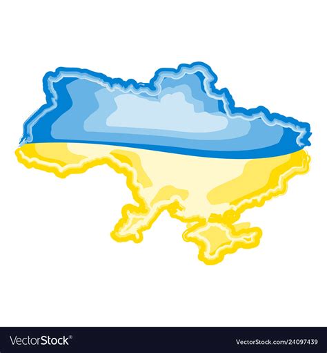 Watercolor Map Of Ukraine Royalty Free Vector Image