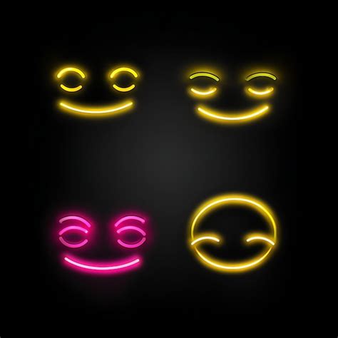 Premium Photo Neon Design Of Winking Face Icon Emoji With Flirtatious