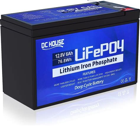 Dchouse Batterie Au Lithium Lifepo V Ah Cycle Profond Avec Plus