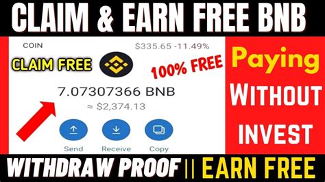 Free Bnb Mining Site Earn Free Bnb How To Earn Free Bnb Youtube