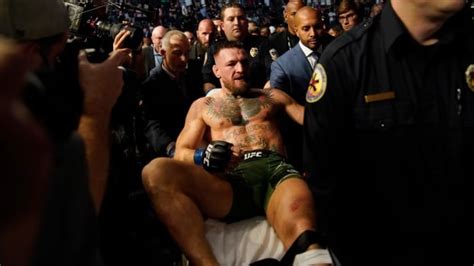 Conor Mcgregor Suffers Gruesome Leg Injury As Dustin Poirier Wins Trilogy Fight Via Doctor