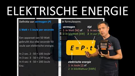 Natuurkunde Uitleg Elektrische Energie Youtube