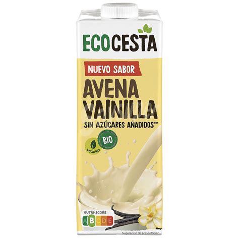 Ecocesta Bebida de avena con sabor a vainilla sin azúcar añadido