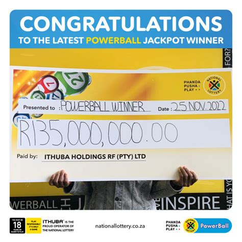 PowerBall jackpot This is what a R135 million cheque looks like