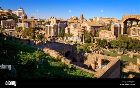 Antike Architektur Ruinen Des Forum Romanum In Rom Italien