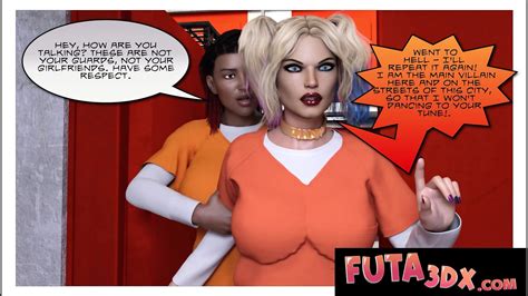 Futa DX Hot Blonde Gets Fucked In Threesome Prison Futa Style