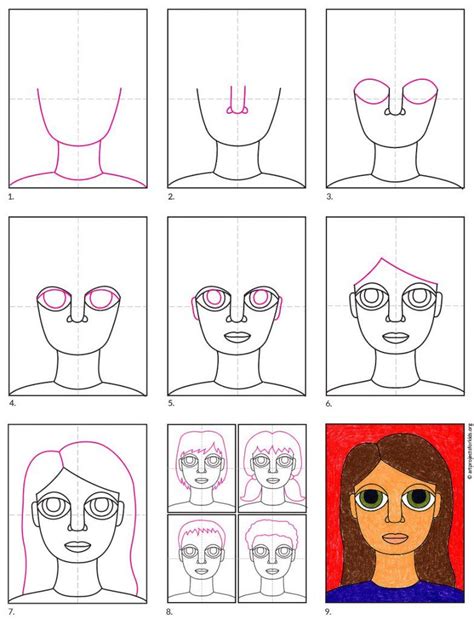 How To Draw A Self Portrait With Big Eyes” Tutorial And Self Portrait