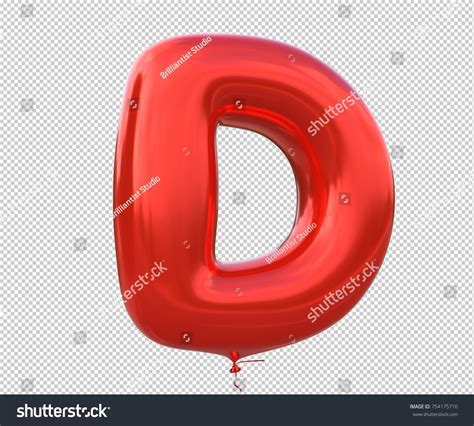 Red Balloon Font Letter D Made Stock Illustration Shutterstock