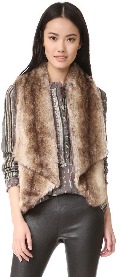 BB Dakota Jack By Julius Faux Fur Vest Fashion Coats For Women Fall