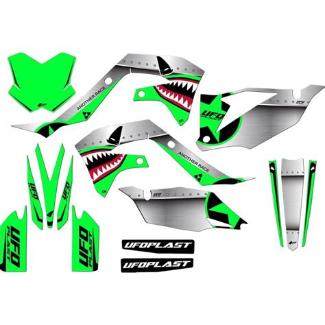 Ufo Sticker Kit Thunder Kawasaki Kxf Colour Fluo Green